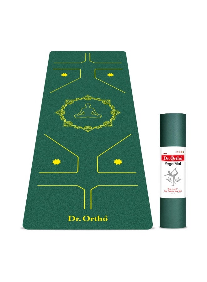 Dr. Ortho Dr.Ortho Thermoplastic Elastomers Yoga Mat For Men & Women, Exercise Mat For Home & Gym Workout, 6MM Thick Workout Yoga Mat, Anti Slip & Easy to Use - Green - Image 3
