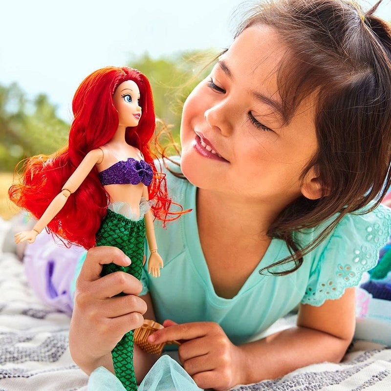 Disney Store Official Disney Princess Classic Doll (Ariel from The Little Mermaid), 11 Inches, Includes Brush with Molded Details, Fully Posable Toy in Classic Outfit - Disney Princess Toys for Girls - Image 4