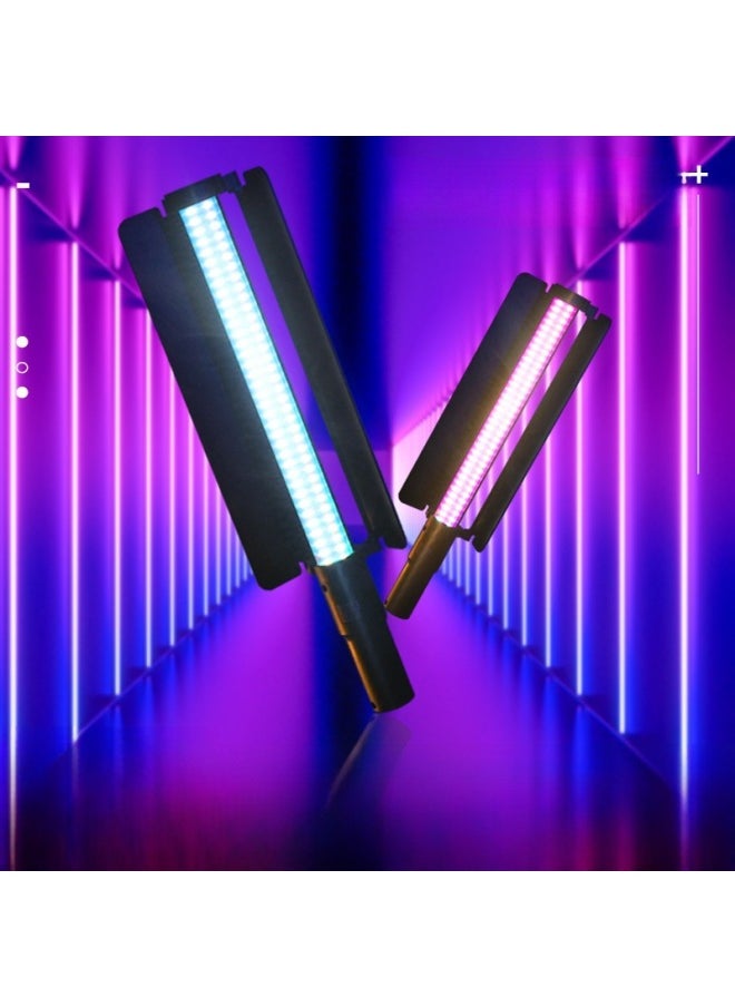 Generic - RGB Full-color Light Stick Handheld Stick Light LED Fill Light Studio Atmosphere Light Outdoor Photography Lighting Light-Light Source Color:20w Rgb Full Color Rod Light + Baffle + 2.1m Tripod + Pan/tilt - Image 1