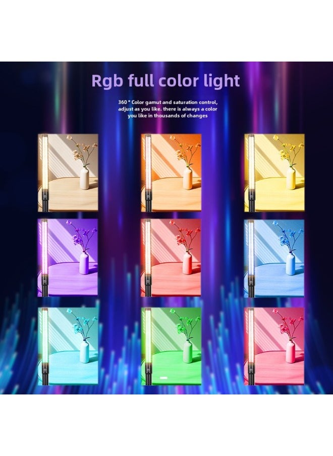 Generic - RGB Full-color Light Stick Handheld Stick Light LED Fill Light Studio Atmosphere Light Outdoor Photography Lighting Light-Light Source Color:20w Rgb Full Color Rod Light + Baffle + 2.1m Tripod + Pan/tilt - Image 1