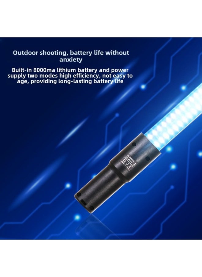 Generic - RGB Full-color Light Stick Handheld Stick Light LED Fill Light Studio Atmosphere Light Outdoor Photography Lighting Light-Light Source Color:20w Rgb Full Color Rod Light + Baffle + 2.1m Tripod + Pan/tilt - Image 1