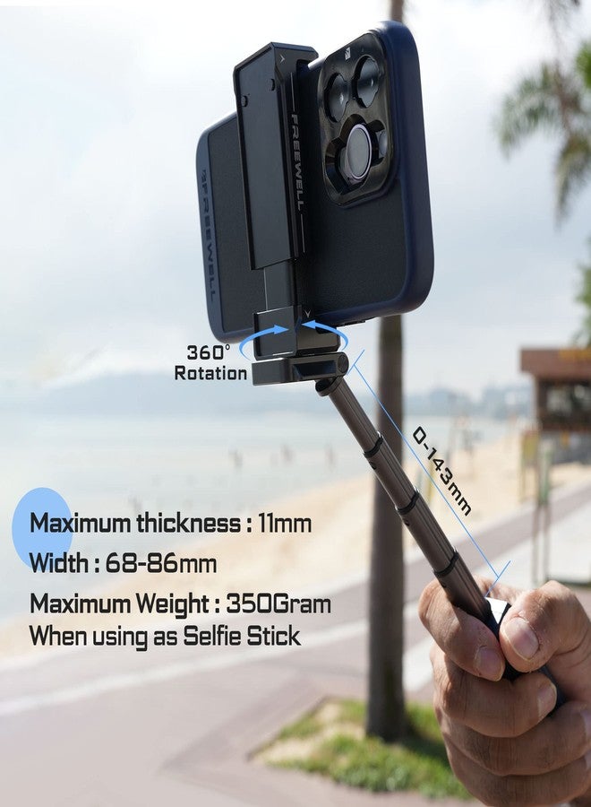 Freewell Versatile Bluetooth Smartphone Selfie Grip with ARCA Standard, Cold Shoe Mount for iPhone, Samsung Cell Phone - Image 2