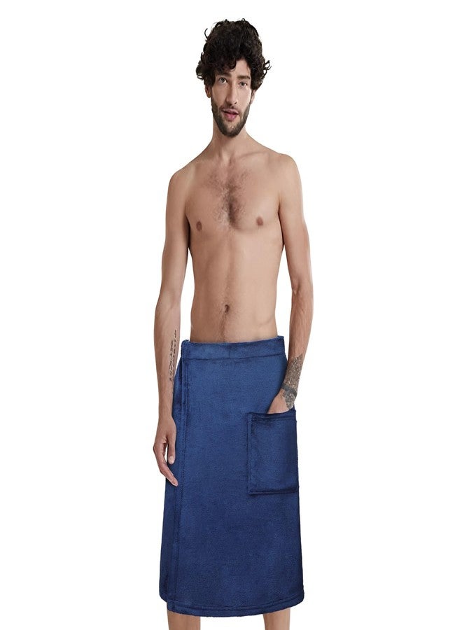 PURFUN Men Boys Soft Wearable Bath Towels Elastic Band Adjustable Body Wrap Towel High Hydroscopicity Bathroom Gym Pool Beach Spa Bathing Shower Cover Up Wrap Around Towel with Pocket - Image 3