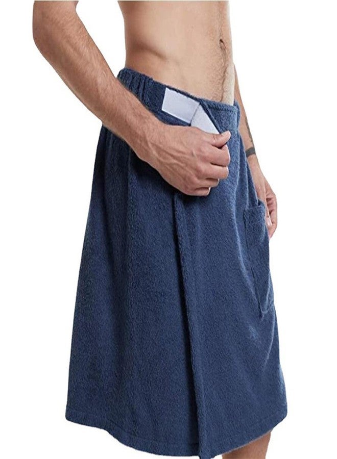 PURFUN Men Boys Soft Wearable Bath Towels Elastic Band Adjustable Body Wrap Towel High Hydroscopicity Bathroom Gym Pool Beach Spa Bathing Shower Cover Up Wrap Around Towel with Pocket - Image 1