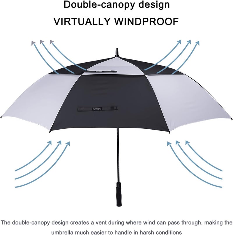 G4Free 47/54/62/68 Inch Golf Umbrella Auto Open Windproof Umbrella Double Canopy - Image 4