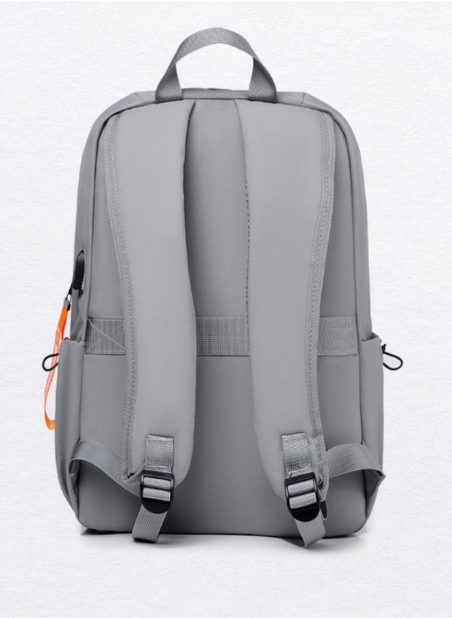 XiuWoo - Backpack Business Travel Laptop Bag USB Charging Large Capacity School Bag - Grey - Image 1