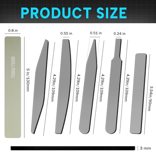 Honoson 25 Pcs Hobby Model Polishing Hand Files Tools Set Include 5 Pcs Glass Polishing Files and 20 Pcs Sanding Sticks Glass File for Plastic Models Wood Base Parts - Image 2