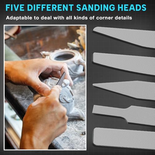 Honoson 25 Pcs Hobby Model Polishing Hand Files Tools Set Include 5 Pcs Glass Polishing Files and 20 Pcs Sanding Sticks Glass File for Plastic Models Wood Base Parts - Image 5