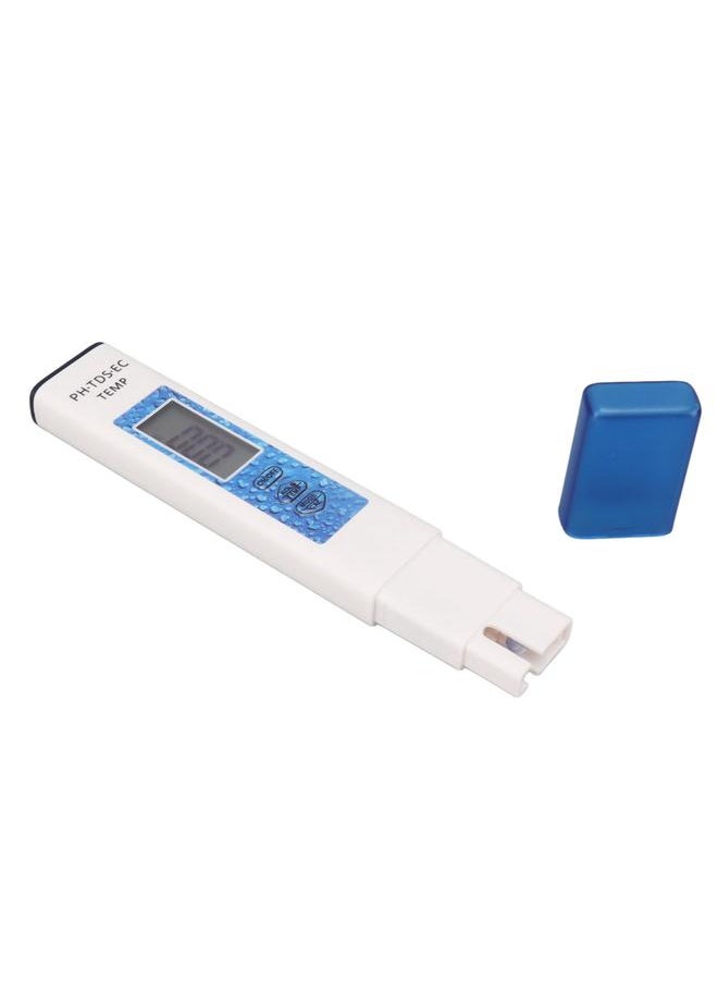 Digital Water Tester Pen 4 in 1 Accurate Sensitive Portable PH TDS EC Temperature Water Quality Meter Blue