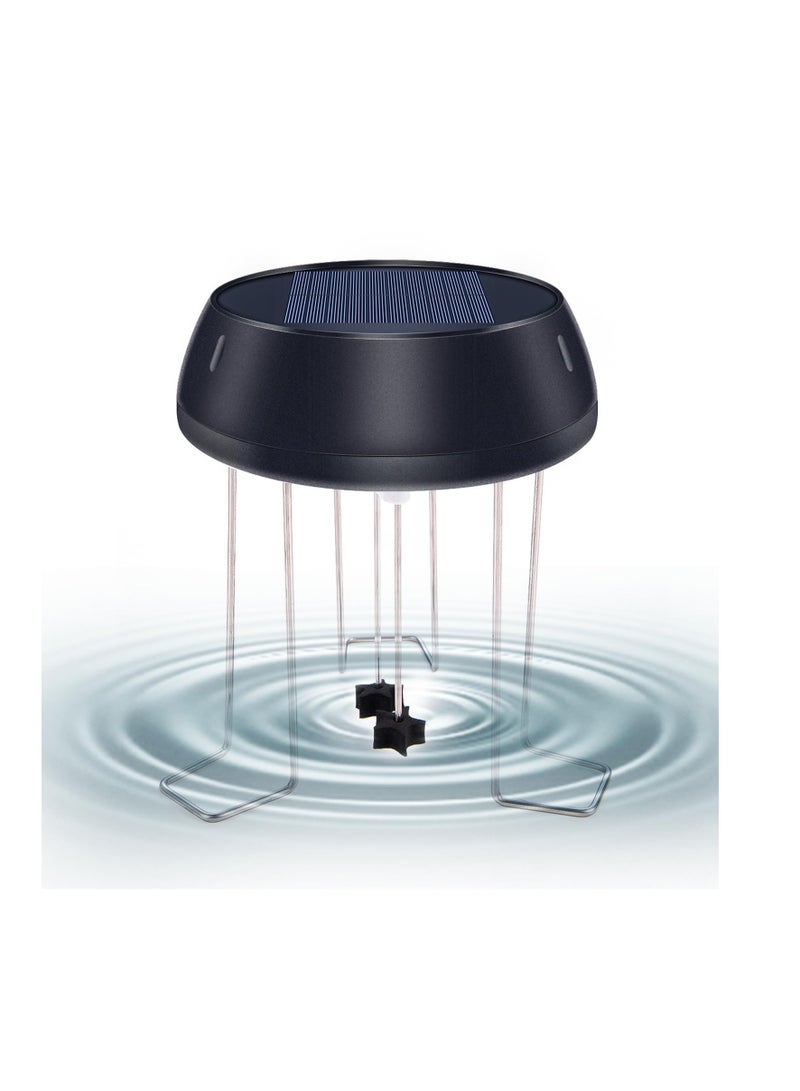 Excefore Solar Powered Bird Bath Water Agitator, Solar Water Oxygenating Water Wave Device, Bird Bath Solar Power with 3 Fixers for Outdoor,Patio, Garden Decor, Pond Fish Tank, Hummingbird, Black  - Image 1