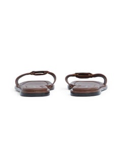 CALVIN KLEIN LEATHER SANDALS WITH LOGO HARDWARE  - Image 3