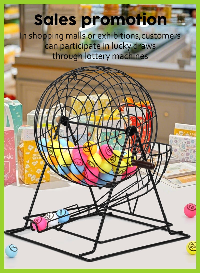 أوربازار مجموعة ألعاب بينجو كبيرة جدًا! كبيرة جدًا! - مجموعة بينجو كبيرة جدًا مقاس 18.9 بوصة - أفضل ألعاب الطاولة مع قفص بينجو معدني ومجموعة كرات مع بطاقات بينجو - ألعاب بينجو للعائلة - مجموعات بينجو للبالغين للمجموعات الكبيرة - Image 4