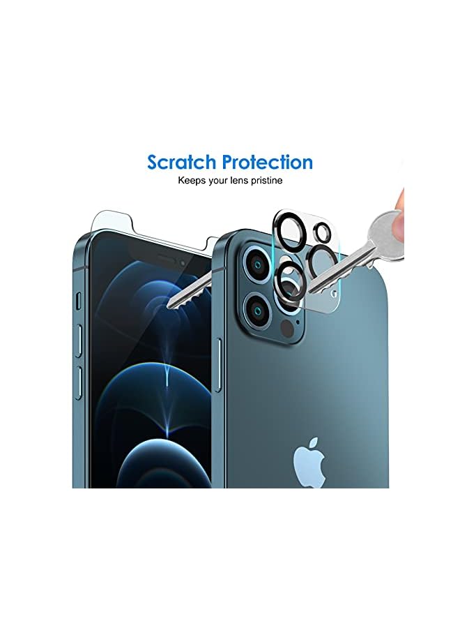 Jetech Screen Protector For Iphone 12 Pro 6.1-Inch With Camera Lens Protector (Not For Iphone 12), Tempered Glass Film, 2-Pack Each - Image 3