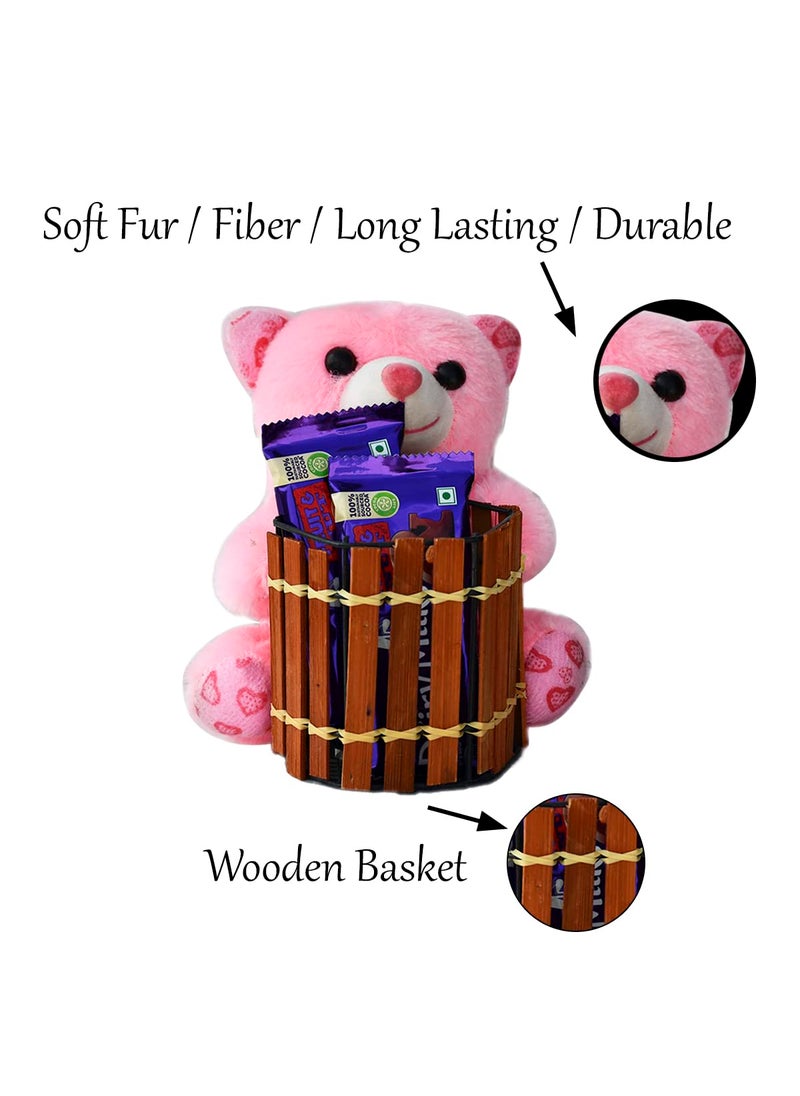 Saugat Traders - Saugat Traders Birthday Gift Pack with Choclate for Kids, Girls, Boys - Soft Toy Teddy Bear Pen Stand, Small Birthday Card Best Gift for Sister - Friends - Image 1