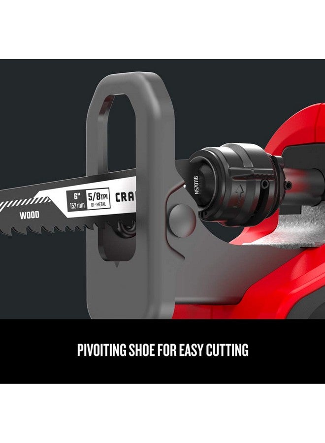 CRAFTSMAN V20 Reciprocating Saw, Cordless, 3,000 RPM, Variable Speed Trigger, Quick Easy Blade Change, Bare Tool Only (CMCS300B) - Image 4