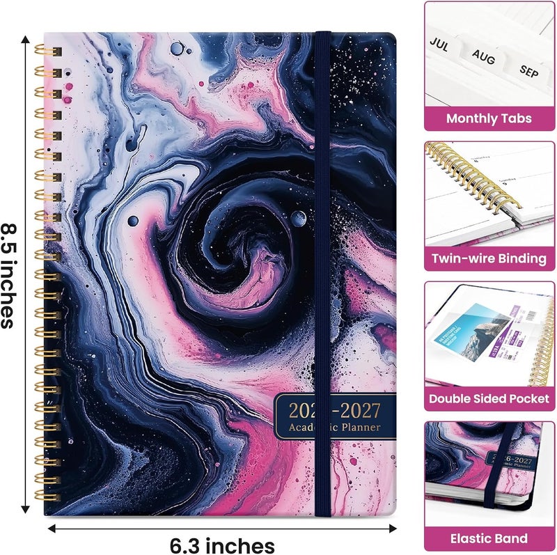 Taja Planner 2026-2027, Academic Year Monthly and Weekly Calendar Planner, Jul 2026 - Jun 2027, Hardcover Teacher Student Planning Agenda book with Tabs, Perfect for School Office Supplies, 6.3" x 8.5 - Image 4