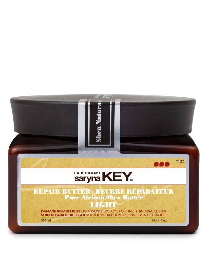 Saryna Key Light Damage Repair Treatment Butter Mask - African Shea Butter for Dry Hair Treatment - Rejuvenating Butter Moisturizer with Natural Keratin and Vitamins A, E, F(300ml/10.14oz) - Image 1