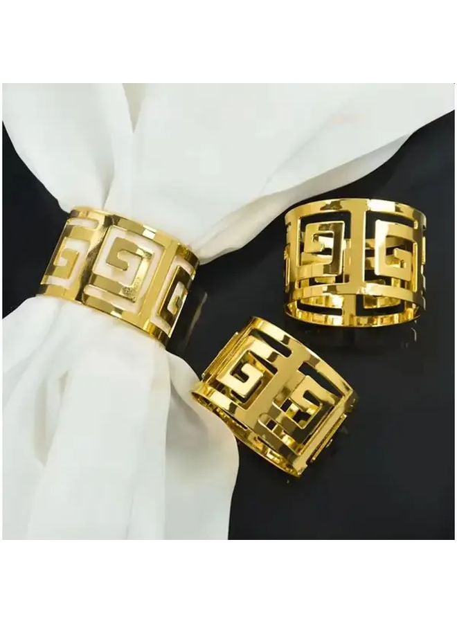 5pcs Silvery Elegant Napkin Rings For Wedding Christmas Party Table Decor - Image 2