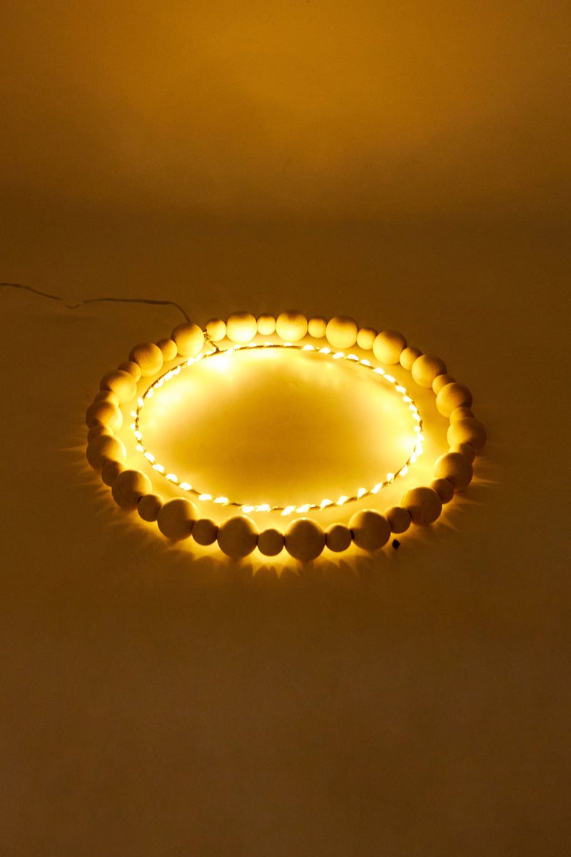 Tchibo LED Ring Wooden Balls, Ivory Combo  - Image 1
