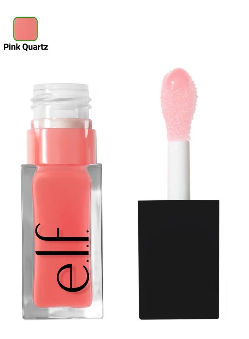 elf Glow Reviver Lip Oil, Nourishing, Tinted Lip Oil for a High Gloss Finish, Enriched with Jojoba Oil Pink Quartz - Image 1