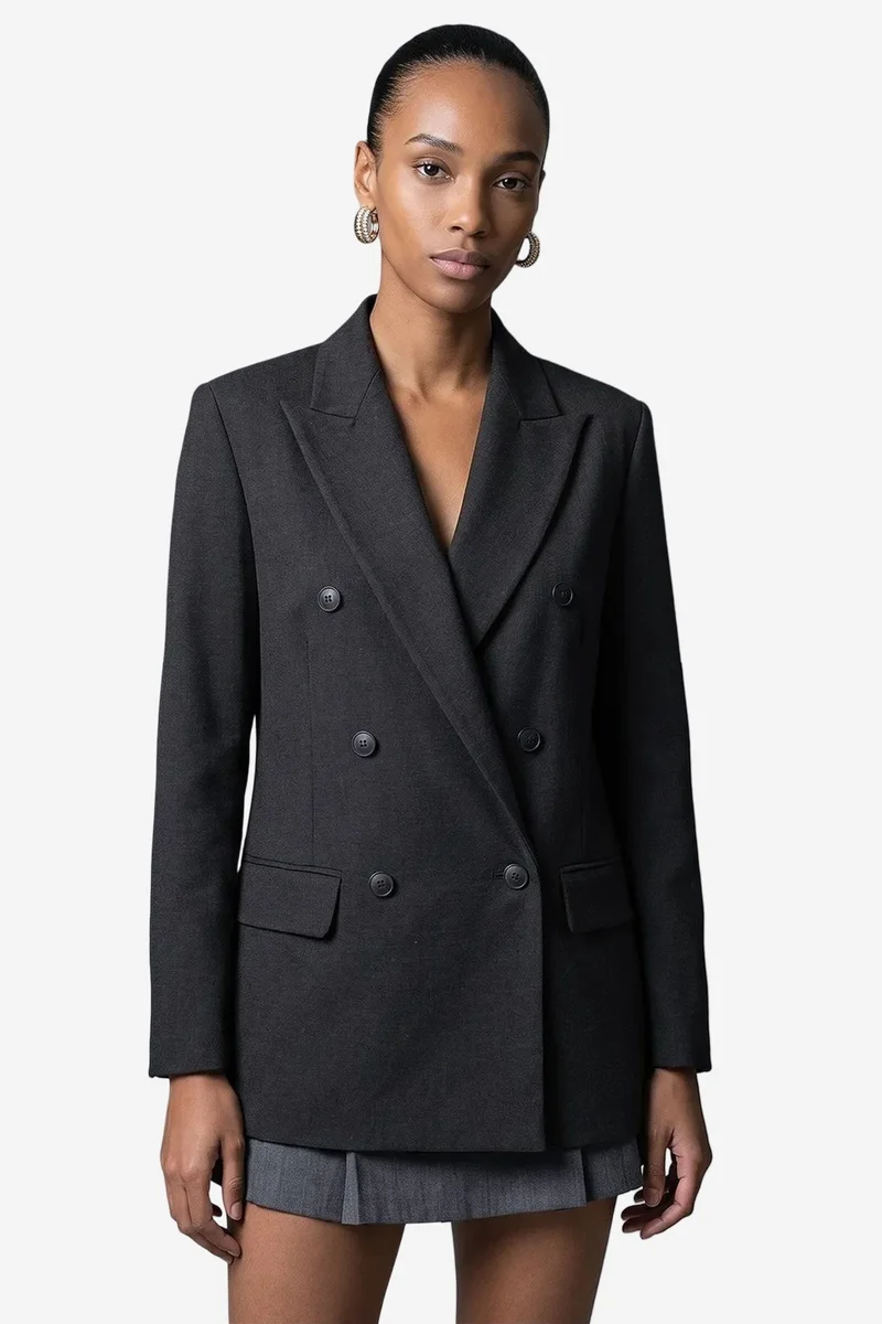 Dilvin Charcoal Grey DILVIN Women's Jacket for Women | Best Price UAE