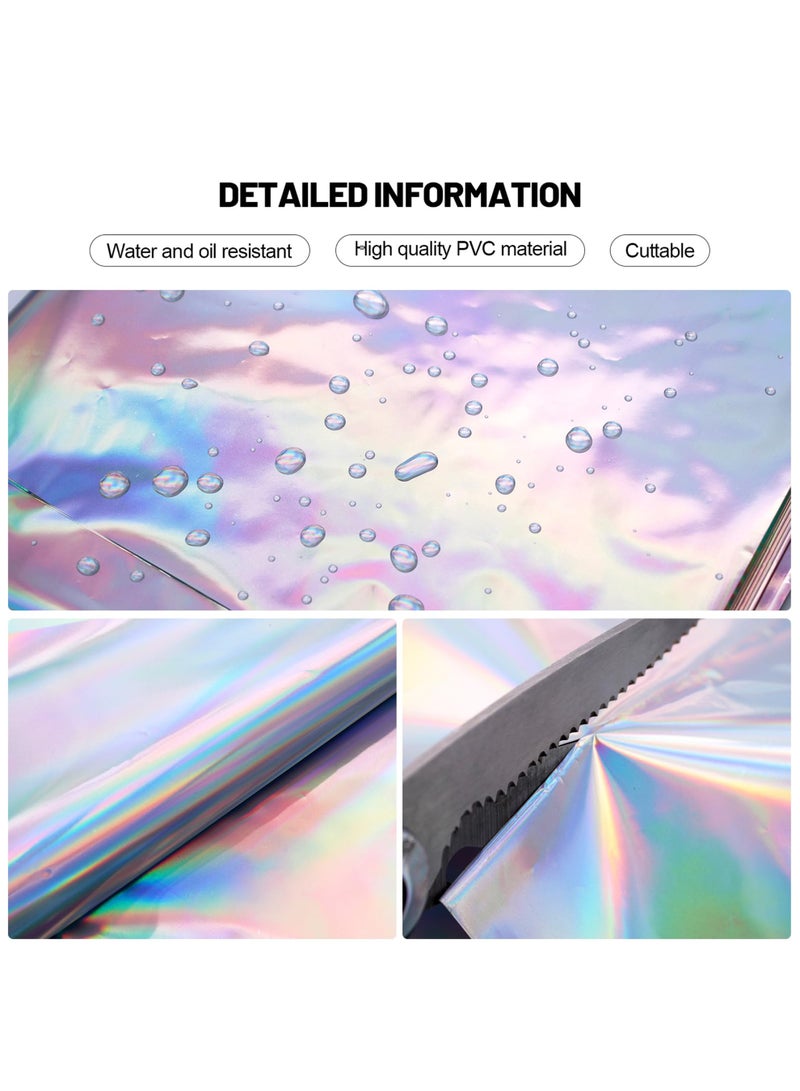 اعاره 5 Pack Iridescent Tablecloth，Plastic Disposable Tablecloth Protector, 137 x 183 cm for Ramadan、Party Decoration - Image 3