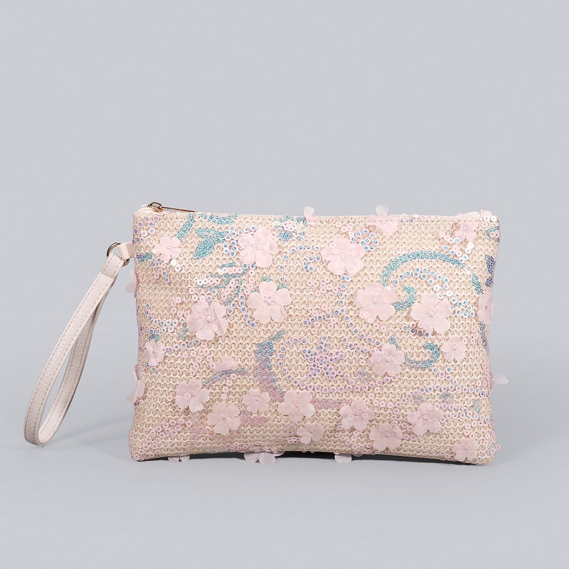 High-End Sequin Woven Evening Bag, New Embroidered Clutch Bag, Women'S Bag, Niche Straw Bag, Fashionable Women'S Envelope Bag - Image 1