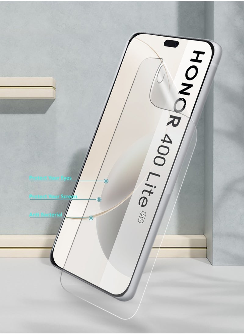 Wtech Honor 400 Lite 5G 2025 Premium Hydrogel Film Thin and Flexible Screen Protector (MSHFMN) - Clear  - Image 4