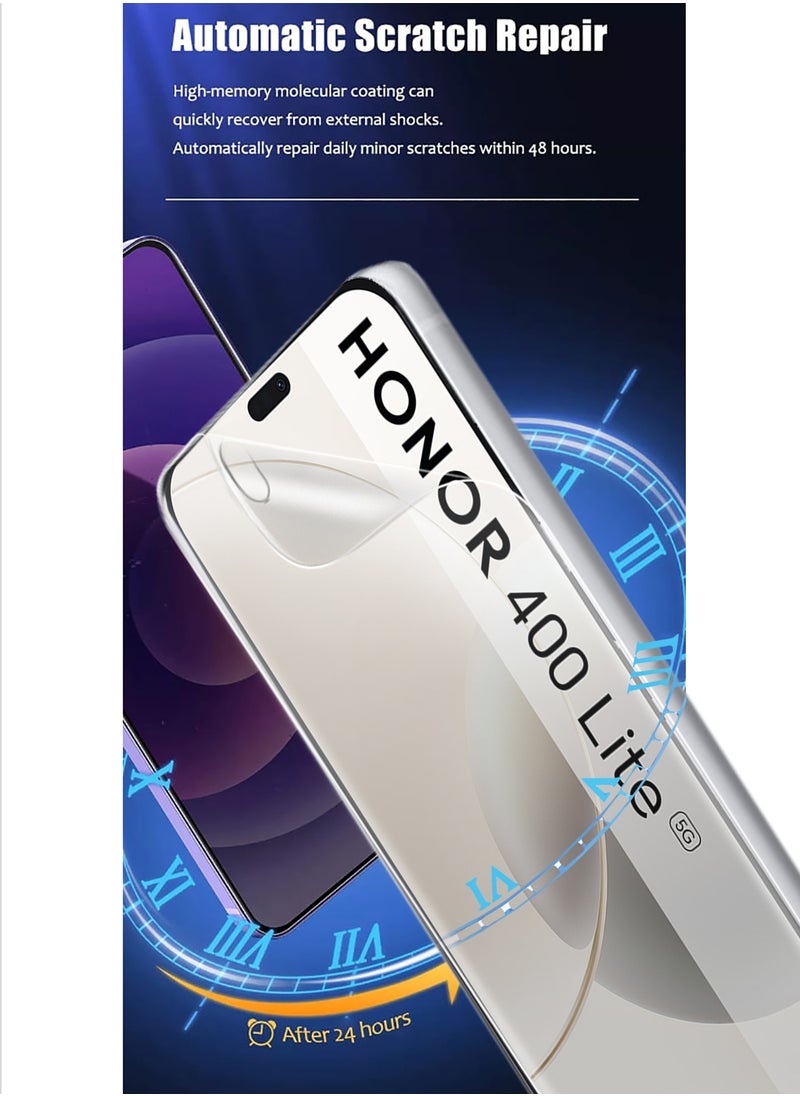Wtech Honor 400 Lite 5G 2025 Premium Hydrogel Film Thin and Flexible Screen Protector (MSHFMN) - Clear  - Image 3
