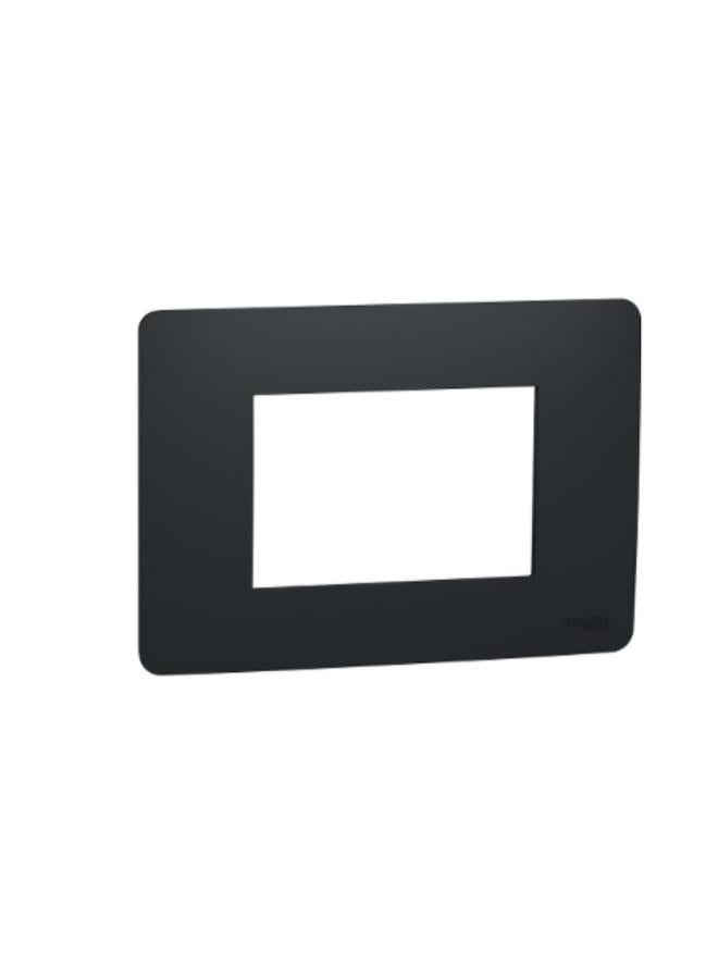 Schneider Electric Schneider New Unica Studio 3-Slot Electric Shrink, NU210354, Black