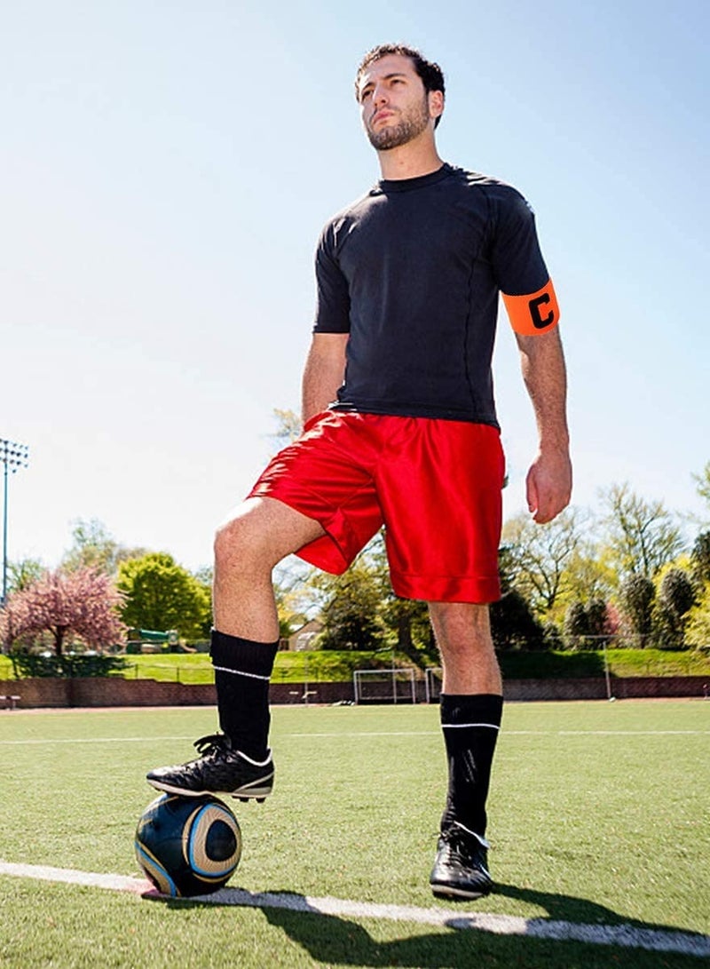 SOLARAE Captain Armband Multicolor Football Captain Armband Sports Hockey Rugby Netball Player Adjustable Bands Captain Armband Retractable Elasticated Armbands for Adult Youth 5 PCS - Image 5