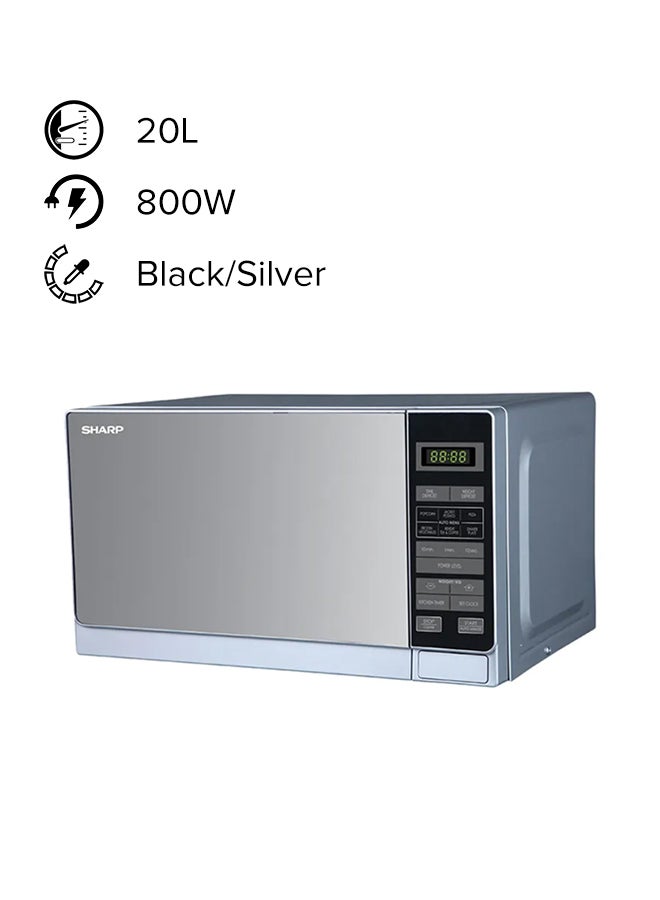 شارب فرن ميكروويف كهربائي 20 L 800 W R20MT(S) أسود/فضي - Image 1