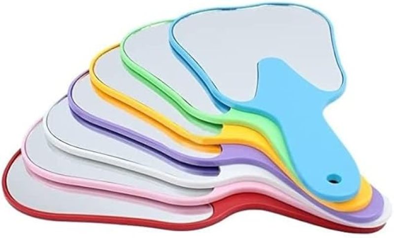 Tooth Shaped Mirror: Multicolor Handheld Mirror - Compact Cosmetic Mirror for Dentists, Beauty Enthusiasts - Image 2