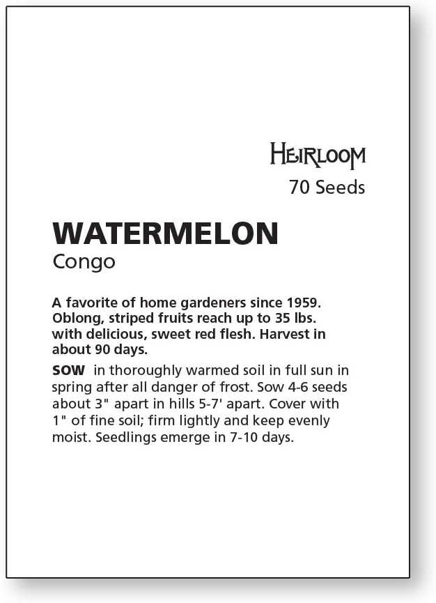 Burpee Congo Watermelon Seeds 70 seeds - Image 3