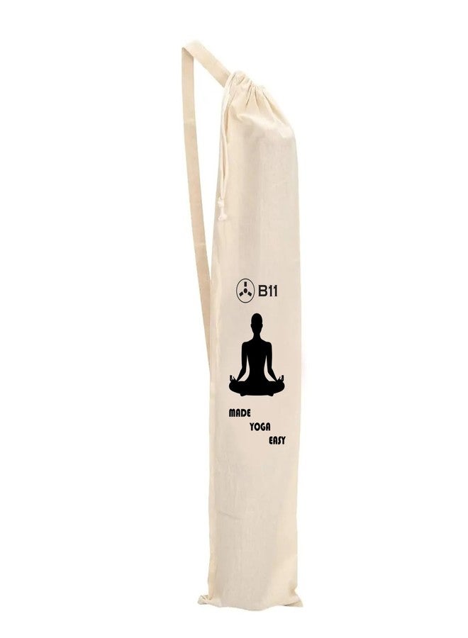 B11 Cotton Yoga Mat Cover Yogamat Carry Bag Big Size | Drawstring & Strap - 1 PCS - Image 4