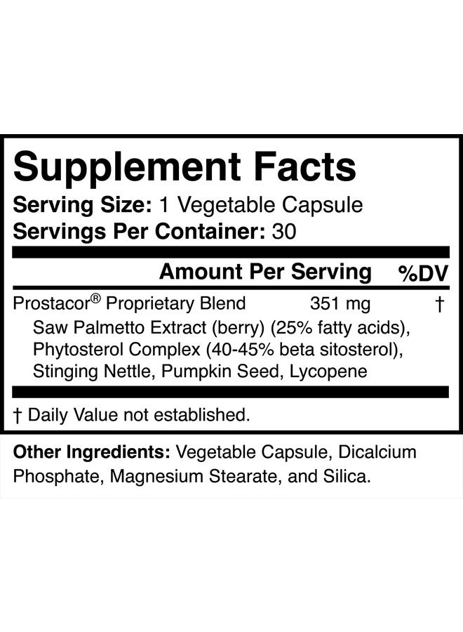 Prostacor Natural Prostate Support Supplement - Non-GMO, Vegan, Gluten-Free - Image 3
