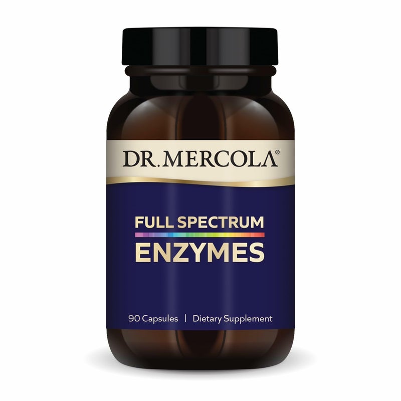 Dr. Mercola Dr Mercola Full Spectrum Enzymes 22 Different Enzymes Supports Digestive Immune Health Helps Digest Carbohydrates Fats Proteins NonGMO GlutenFree SoyFree 90 Capsules - Image 2