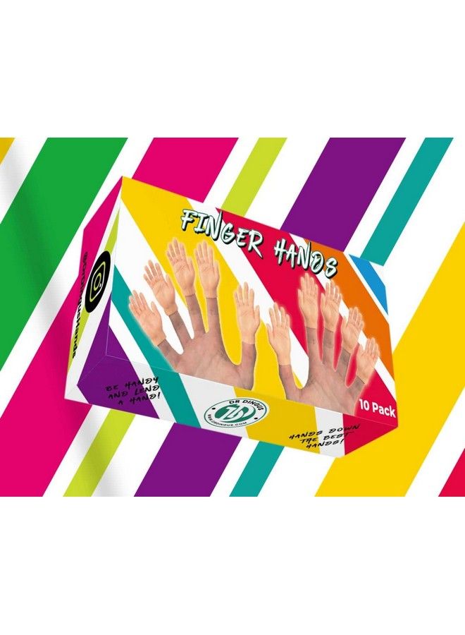 Finger Hands (10 Pack W/Gift Box) Premium Rubber Little Tiny Finger Hands Fun And Realistic Design Ideal For Puppet Show, Gag Present, Fun For All Kids!  - Image 4