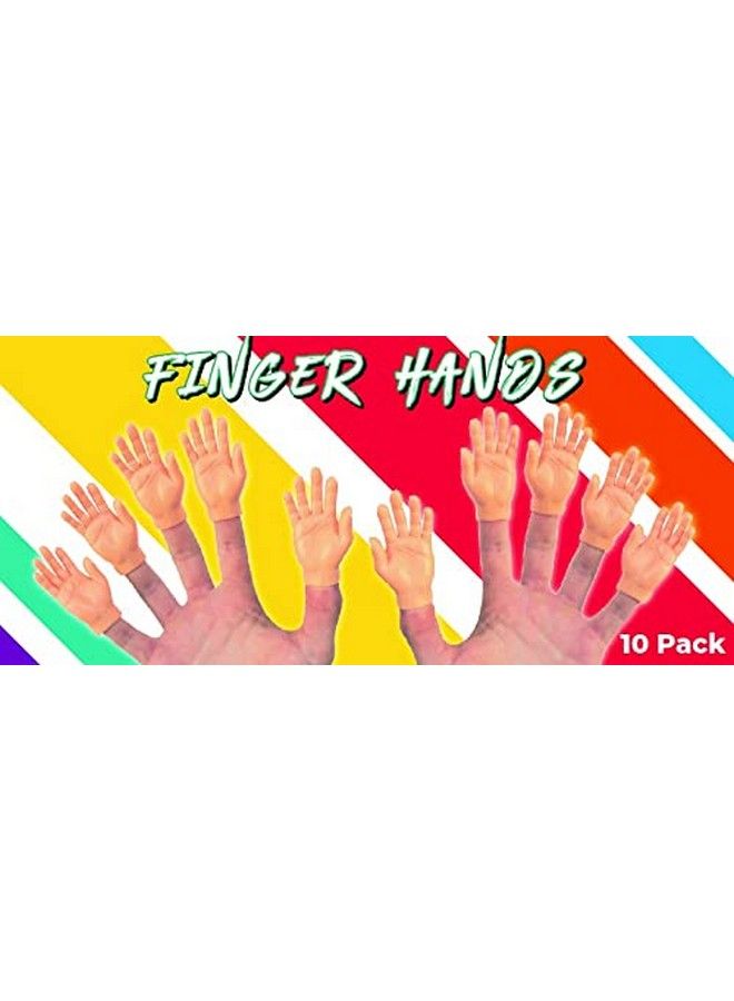 Finger Hands (10 Pack W/Gift Box) Premium Rubber Little Tiny Finger Hands Fun And Realistic Design Ideal For Puppet Show, Gag Present, Fun For All Kids!  - Image 3