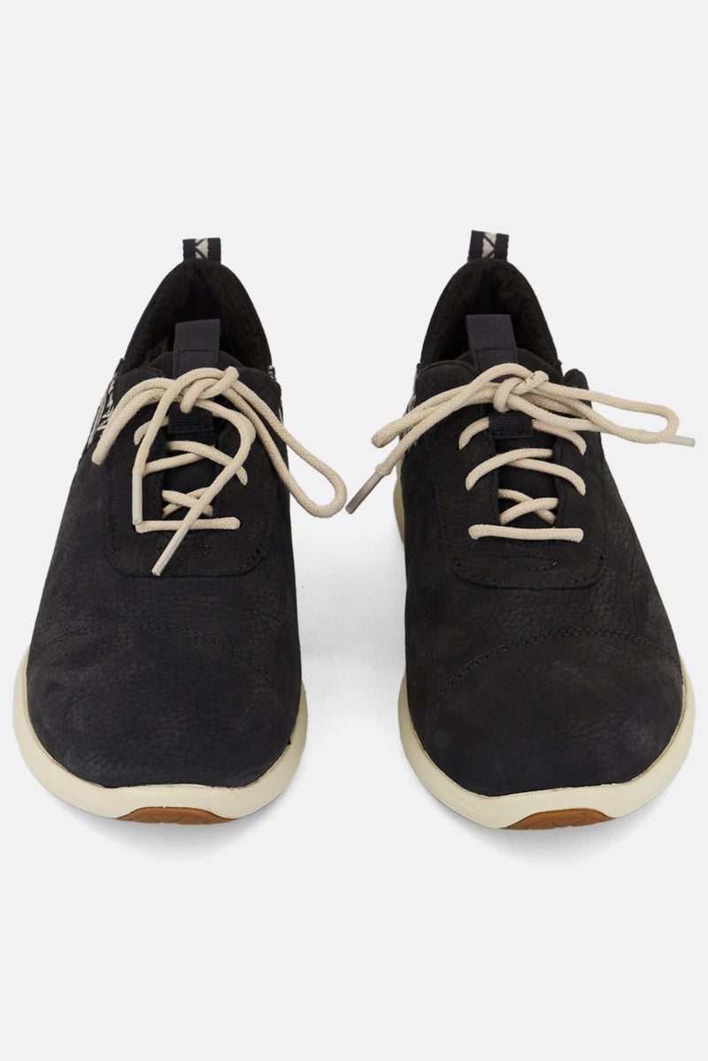 TOMS Women Cabrillo Nubuck Leather Lace Up Shoes, Iron Grey  - Image 4