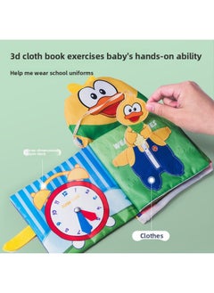 Generic Baby's Large Early Childhood Story Hand Puppet Cloth Book Baby's Puzzle Paper Bite Animal Macey Duck Children's Cloth MV-Color:Cute Duck Story Hand Puppet Cloth Book [opp Bag]  - Image 5