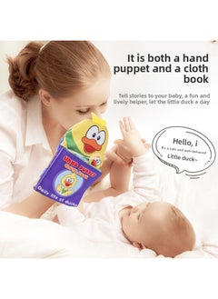 Generic Baby's Large Early Childhood Story Hand Puppet Cloth Book Baby's Puzzle Paper Bite Animal Macey Duck Children's Cloth MV-Color:Cute Duck Story Hand Puppet Cloth Book [opp Bag]  - Image 4