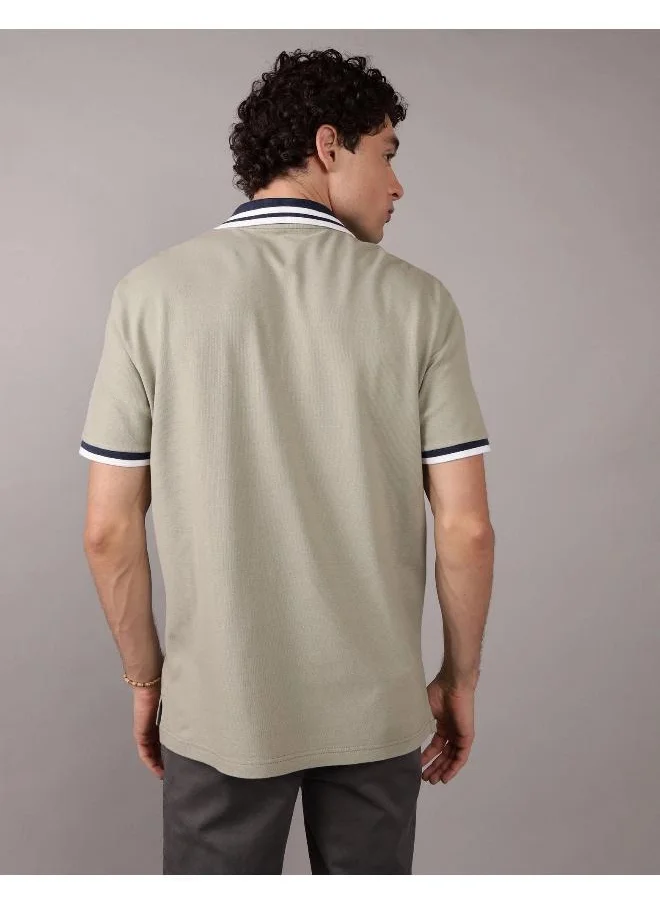 American Eagle AE Logo Flex Pique Polo Shirt
