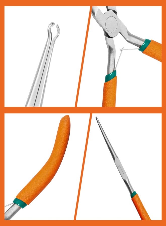 كماشة LEONTOOL ذات قبضة خرطوم مقاس 6 بوصات، كماشة صغيرة لإزالة غطاء شمعة الإشعال، كماشة ذات حلقة أنف طويلة المدى بقطر 1/5 بوصة لأغطية شمعة الإشعال وإزالة الخراطيم الصغيرة - Image 4