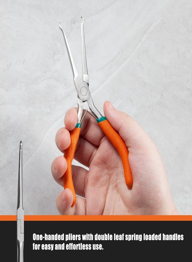 كماشة LEONTOOL ذات قبضة خرطوم مقاس 6 بوصات، كماشة صغيرة لإزالة غطاء شمعة الإشعال، كماشة ذات حلقة أنف طويلة المدى بقطر 1/5 بوصة لأغطية شمعة الإشعال وإزالة الخراطيم الصغيرة - Image 5