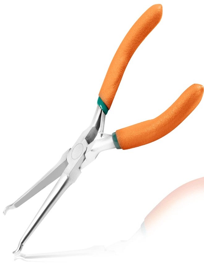 كماشة LEONTOOL ذات قبضة خرطوم مقاس 6 بوصات، كماشة صغيرة لإزالة غطاء شمعة الإشعال، كماشة ذات حلقة أنف طويلة المدى بقطر 1/5 بوصة لأغطية شمعة الإشعال وإزالة الخراطيم الصغيرة - Image 1