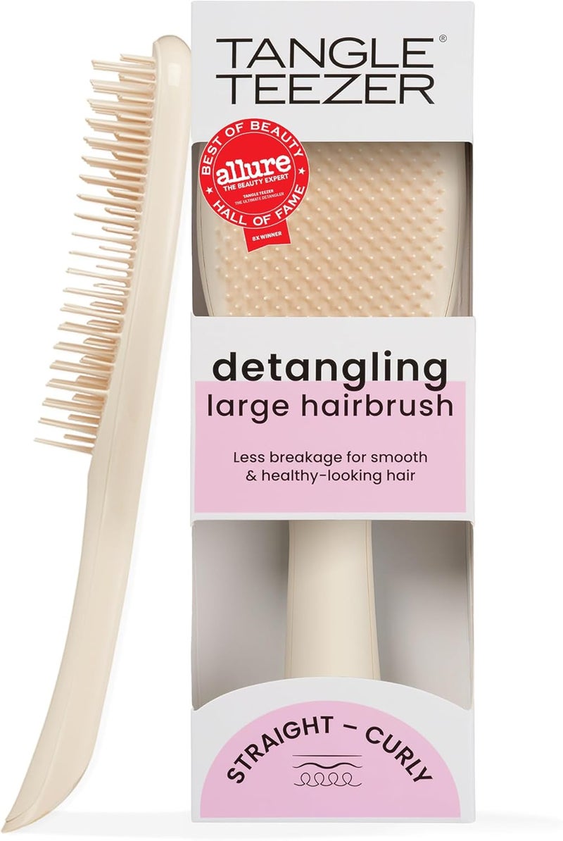 TANGLE TEEZER | The Large The Ultimate Detangler Hairbrush | Perfect for Long, Thick, Curly & Textured Hair | Two-Tiered Teeth for Gentle Detangling | Reduces Breakage | Ergonomic Handle | Cappucino - Image 1