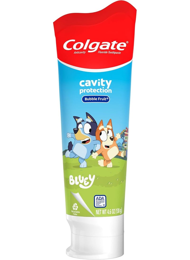 Colgate Kids Bluey Toothpaste with Fluoride, Fights Cavities, Mild Fruit Flavor, Sugar Free, 4.6 Oz Tube - Image 1