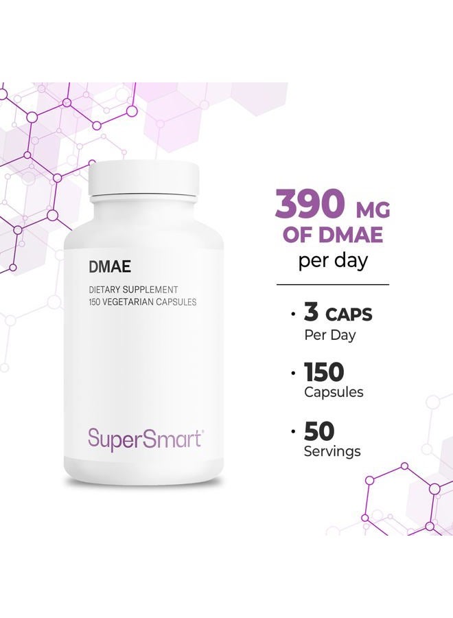 SuperSmart DMAE 390 mg Per Serving - Neuro Nutrition Boost - Supports Healthy Brain and Nervous System Function | Non- GMO - 150 Vegetarian Capsules. - Image 4