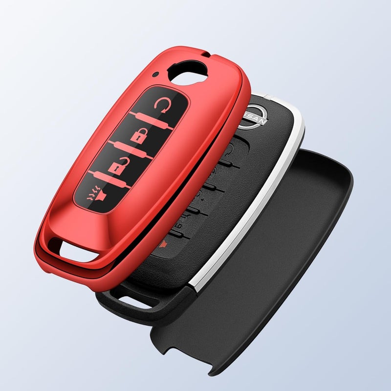 ZSPDACC for Nissan Key Fob Cover 4 Buttons Car Key Case Pathfinder Rogue Armada Kicks 2026 2025 2024 2023 Accessories - Image 4